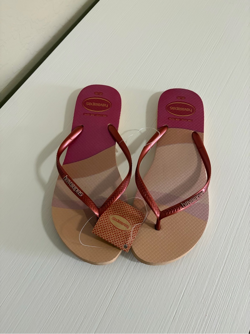 ☀️☀️Havaianas Women’s Gradient ombré Pink Flip Flop Sandals☀️☀️ - Picture 9 of 10